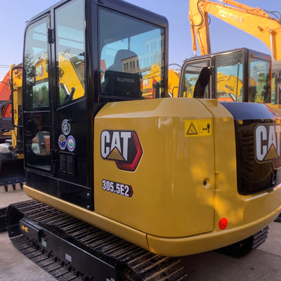 การก่อสร้าง สีเหลือง Cat305 เครื่องขุดมือสอง เครื่องขุดแคร์เปิลเลอร์ 5400kg