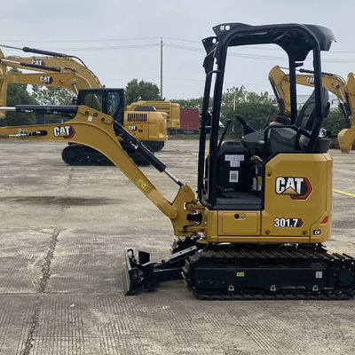 16.1kW ใช้ CAT Excavator Mini Diggers Cat301.7 มือสอง การทํางานเรียบร้อย