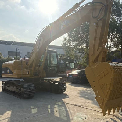 10T CAT320C เครื่องจักรกลก่อสร้างมือสอง เครื่องขุดแคร์พิลเลอร์ 110kw