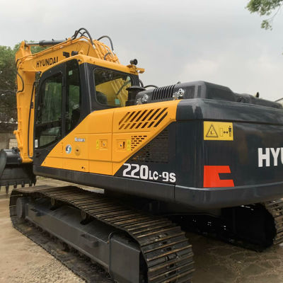 สบายดี Hyundai Excavator มือสอง Hyundai 220lc-9s เครื่องจักรกลก่อสร้าง 22400kg