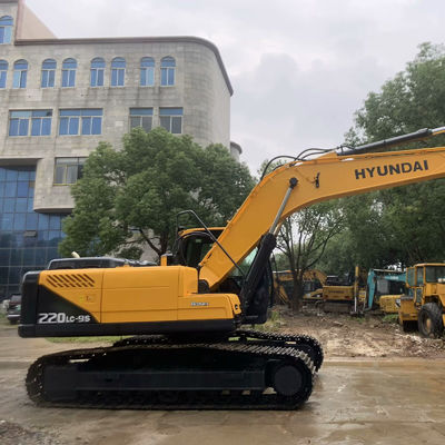 สบายดี Hyundai Excavator มือสอง Hyundai 220lc-9s เครื่องจักรกลก่อสร้าง 22400kg