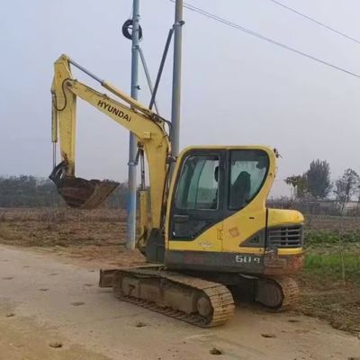 มือสอง Hyundai 60 Excavator Digger Mini Hydraulic Crawler Excavator 5850 กิโลกรัม