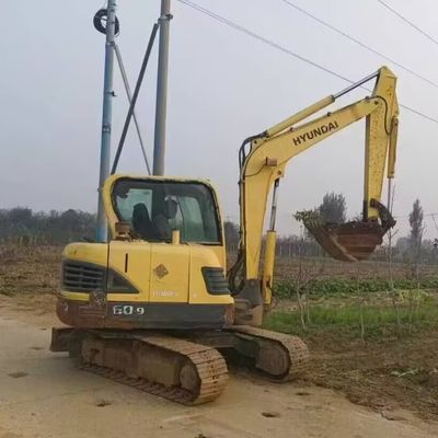 มือสอง Hyundai 60 Excavator Digger Mini Hydraulic Crawler Excavator 5850 กิโลกรัม