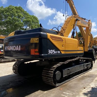 125KW รถขุด Hyundai มือสอง Hyundai 305lc-9s รถขุดไฮดรอลิก รถขัดขี่ สีเหลือง