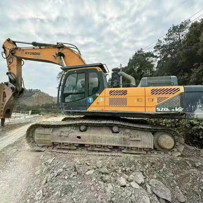 เครื่องขุด Hyundai Crawler มือสอง Hyundai520-9 เครื่องขุดเก่า 52170kg พร้อมเครื่องยนต์ดีเซล