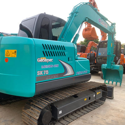 7000 กิโลกรัม เครื่องขุดน้ําใช้ Kobleco Sk75 41kw เครื่องขุดสําหรับการก่อสร้าง