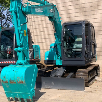 7000 กิโลกรัม เครื่องขุดน้ําใช้ Kobleco Sk75 41kw เครื่องขุดสําหรับการก่อสร้าง