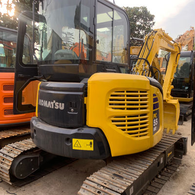 เครื่องขุดไฮดรอลิกครอลเลอร์มือสอง Komatsu Pc55 5160kg สําหรับการขุดพื้นฐาน