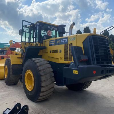 งานก่อสร้างใช้ โคมัตซู WA470 Loader 204kW การเย็นน้ํา Loader มือสอง