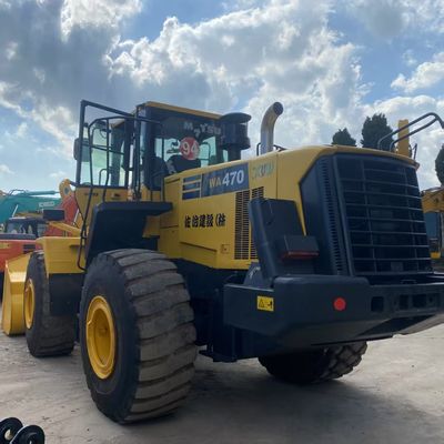 งานก่อสร้างใช้ โคมัตซู WA470 Loader 204kW การเย็นน้ํา Loader มือสอง
