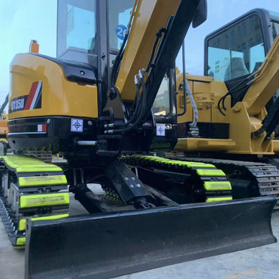 ดินเคลื่อนที่ใช้ SANY 35U Excavator Digger น้ําเย็น สีเหลือง