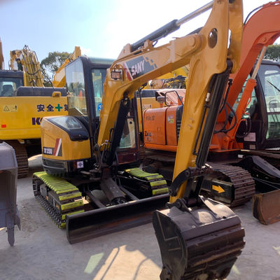 ดินเคลื่อนที่ใช้ SANY 35U Excavator Digger น้ําเย็น สีเหลือง