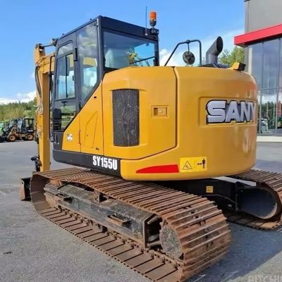 มินิ ไฮดรอลิก ใช้ Sany Excavator SANY155U เครื่องขุดก่อสร้างเก่า