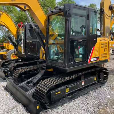 เครื่องขุด Sany SY75C เครื่องจักรกลก่อสร้าง 7280 kg