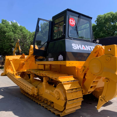 SHANTUI SD22 ใช้ไฮดรอลิก Crawler บูลโดเซอร์ 23400kg สําหรับการก่อสร้าง