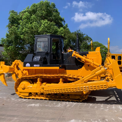 SHANTUI SD22 ใช้ไฮดรอลิก Crawler บูลโดเซอร์ 23400kg สําหรับการก่อสร้าง