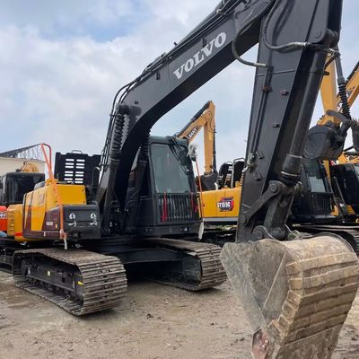 บํารุงรักษาดี Volvo Hydraulic Excavator Volvo 150D เครื่องมือก่อสร้างเก่า