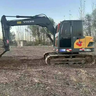 วอลโว 80D ใช้เครื่องขุดขนาดเล็ก 42kw 2100rpm สําหรับการก่อสร้างถนน