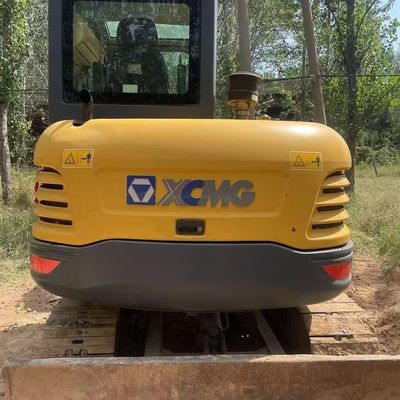 สีเหลืองใช้ XCMG Excavator Digger Xcmg 60DA เครื่องขุดขยะขี่ขนาดเล็ก