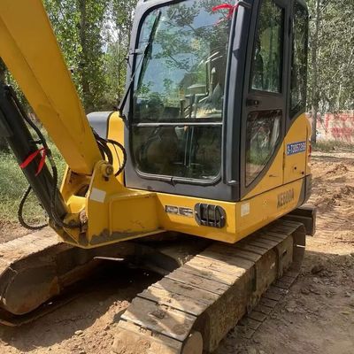 สีเหลืองใช้ XCMG Excavator Digger Xcmg 60DA เครื่องขุดขยะขี่ขนาดเล็ก