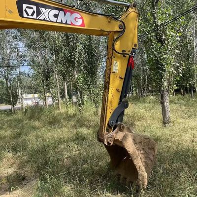สีเหลืองใช้ XCMG Excavator Digger Xcmg 60DA เครื่องขุดขยะขี่ขนาดเล็ก