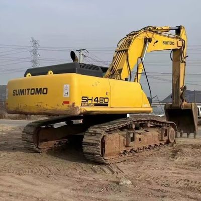 อุปกรณ์ก่อสร้างที่ใช้แล้ว เครื่องขุดขนาดใหญ่ SUMITOMO SH480 สําหรับการจัดการวัสดุ