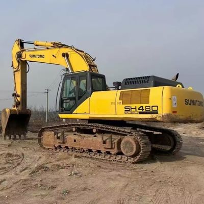 อุปกรณ์ก่อสร้างที่ใช้แล้ว เครื่องขุดขนาดใหญ่ SUMITOMO SH480 สําหรับการจัดการวัสดุ