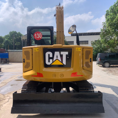 เครื่องขุดชนิด Crawler ใช้ CAT307.5 เครื่องขุด Caterpillar เก่าที่มีถัง Backhoe