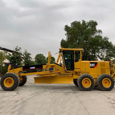 การก่อสร้างที่ใช้ Caterpillar Grader CAT 140H Motor Grader 250HP ผลงานสูง